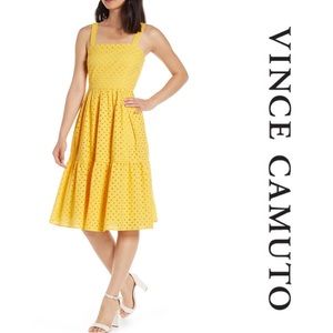 vince camuto sleeveless eyelet sundress